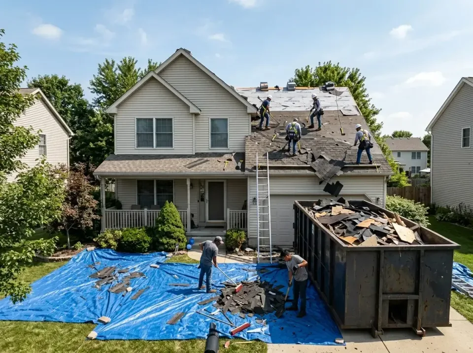 roof-replacement-debris-remova-004 — frequently asked questions, Cheapest Dumpster Rentals in South Chicago Heights, IL